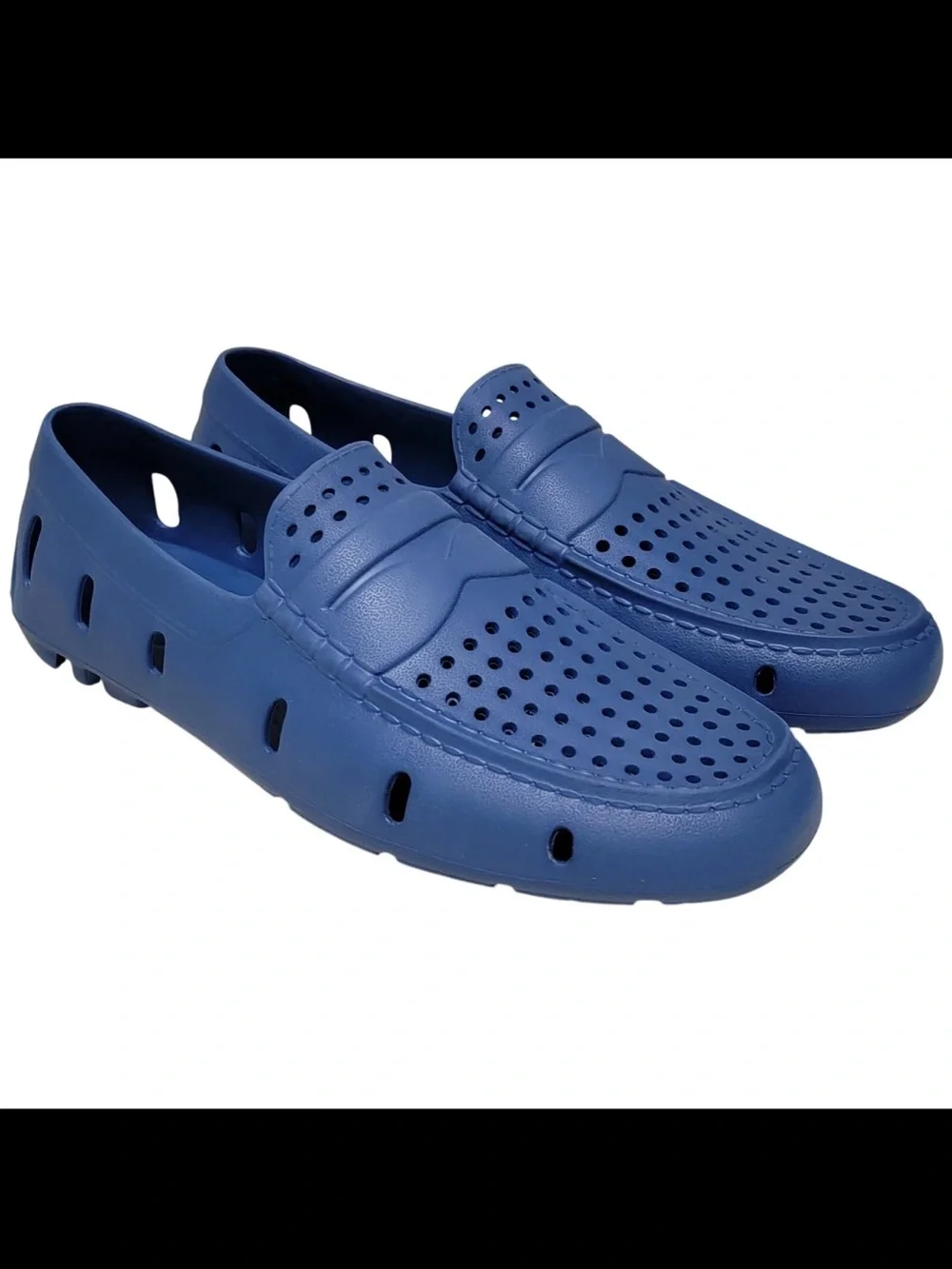 Club Room Men's Blue Perforated Slip-On Loafers